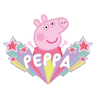 Peppa Pig starburst wall sticker in regular size on white background