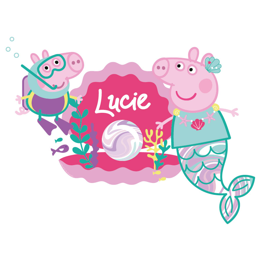 Personalised Peppa pearl on a white background