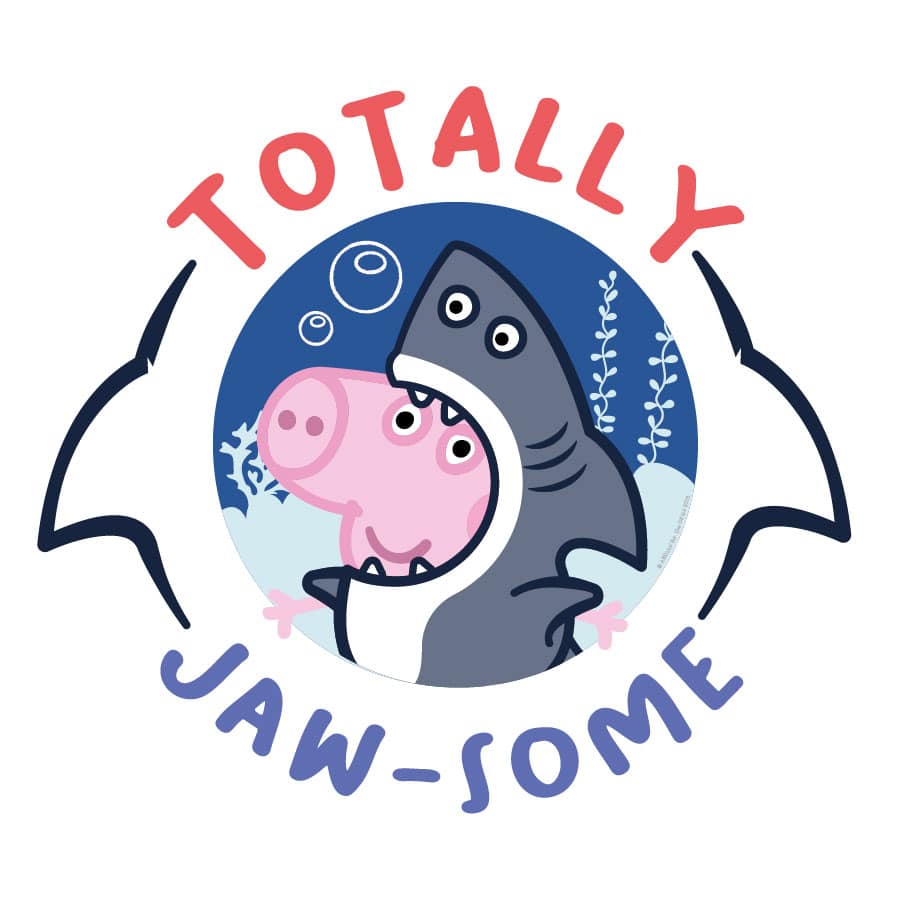 Totally Jaw-some with George wall sticker on a white background
