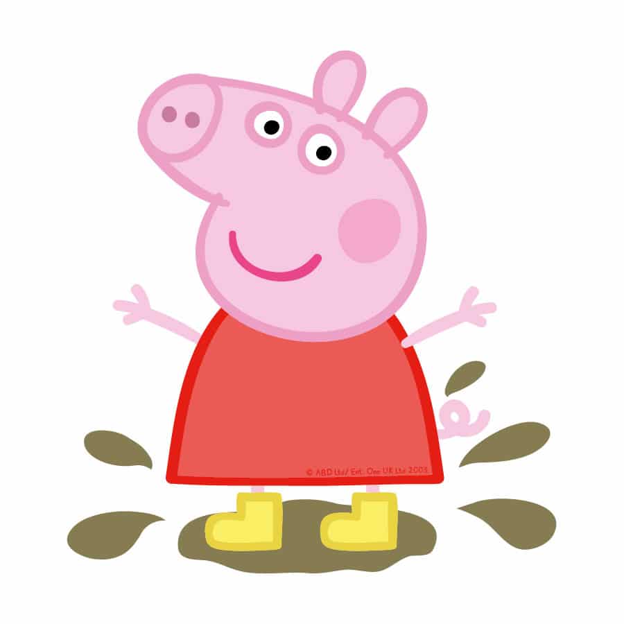 Peppa in muddy puddles window sticker | Stickerscape | UK