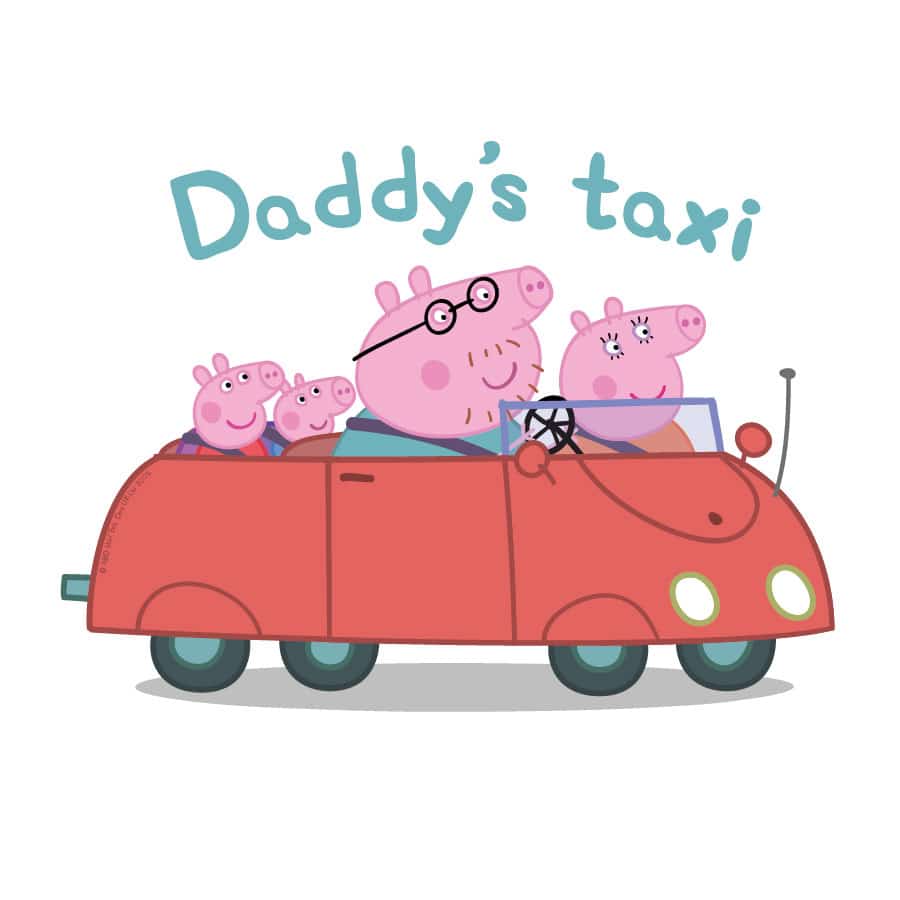 Peppa Pig car window sticker (Option 1 - Standard) on a white background