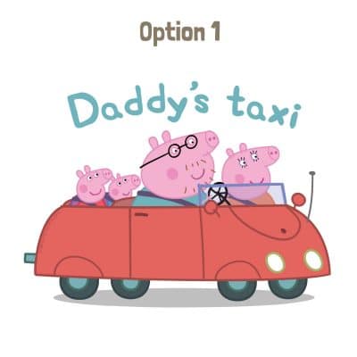 Peppa Pig car window sticker (Option 1) on a white background