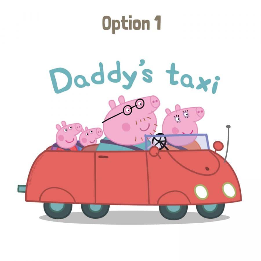 Peppa Pig car window sticker (Option 1) on a white background