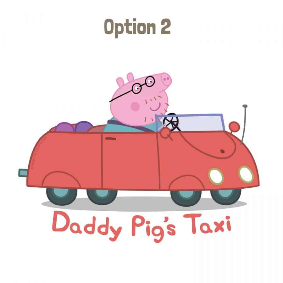 Peppa Pig car window sticker (Option 2) on a white background