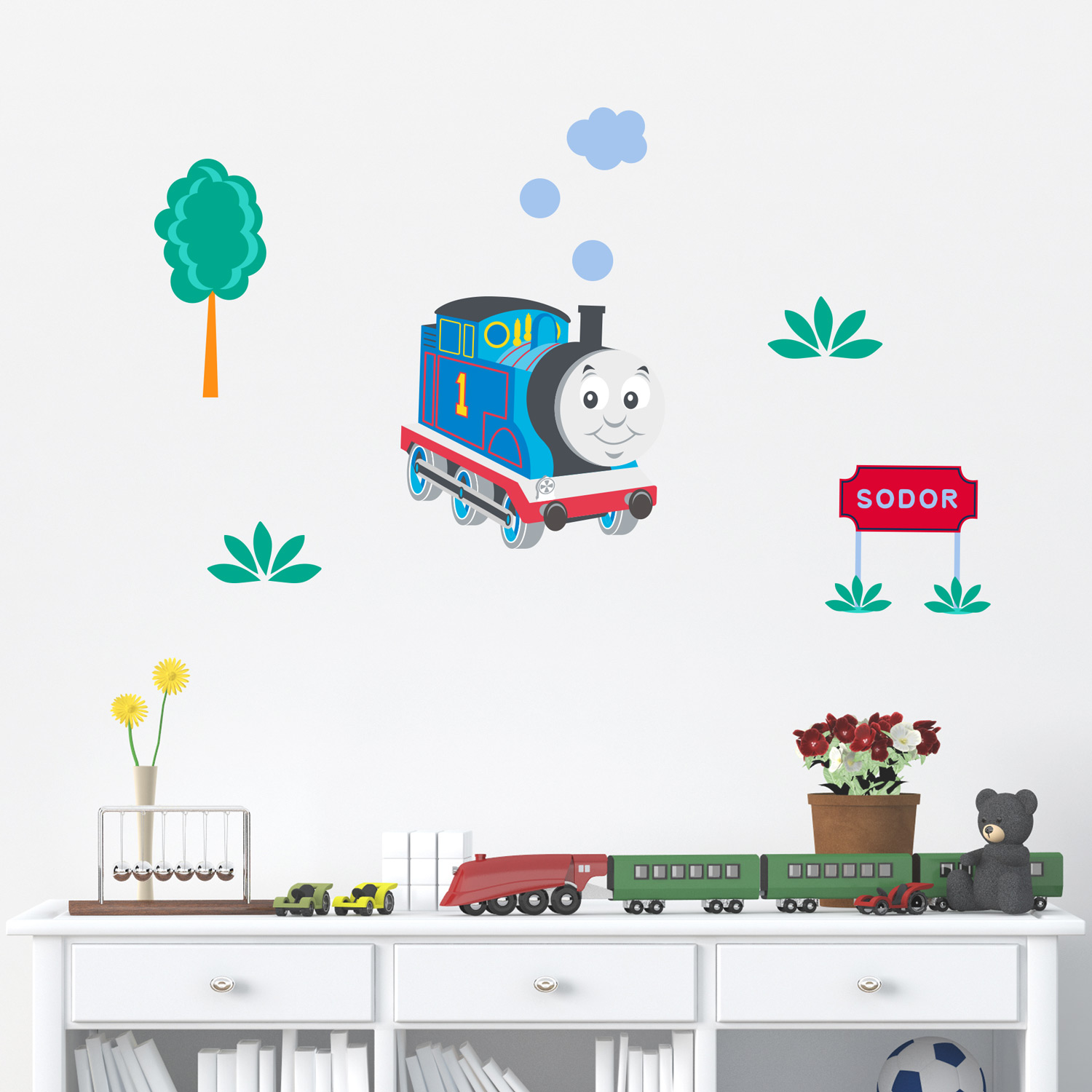 Thomas & Friends Sodor sign scene wall stickers