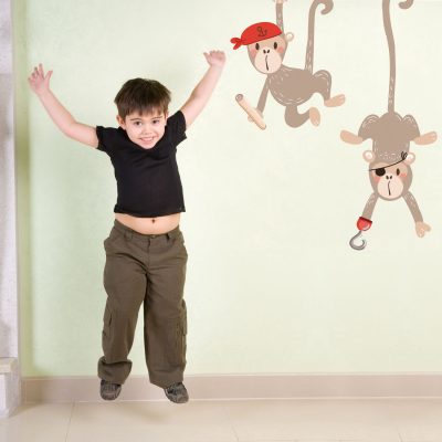 Monkey wall stickers | Pirate wall stickers | Stickerscape | UK