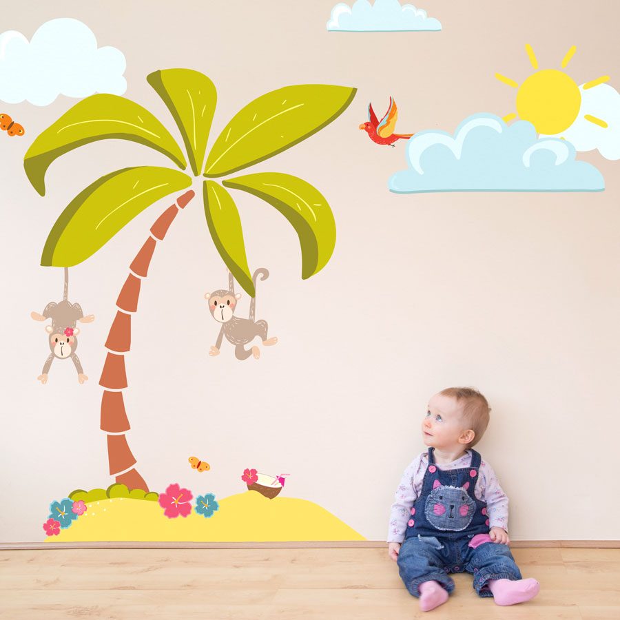 Tropical makeover wall sticker pack | Pirate wall stickers | Stickerscape | UK
