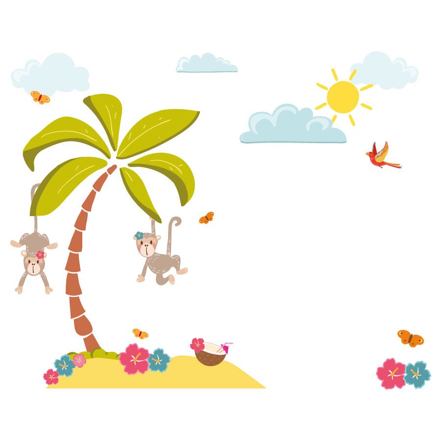 Tropical makeover wall sticker pack | Pirate wall stickers | Stickerscape | UK
