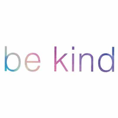 Be kind quote wall sticker on a white background