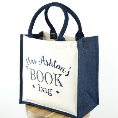 Personalised Canvas Book Bag Personalised Gifts Stickerscape