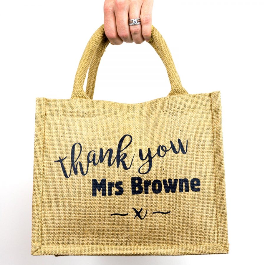 Personalised thank you gift bag (Face on)