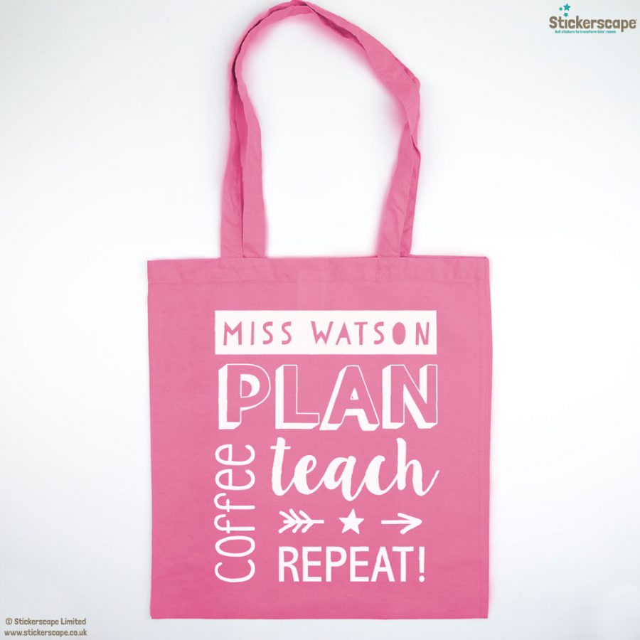 Personalised coffee tote bag Personalised gift Stickerscape UK