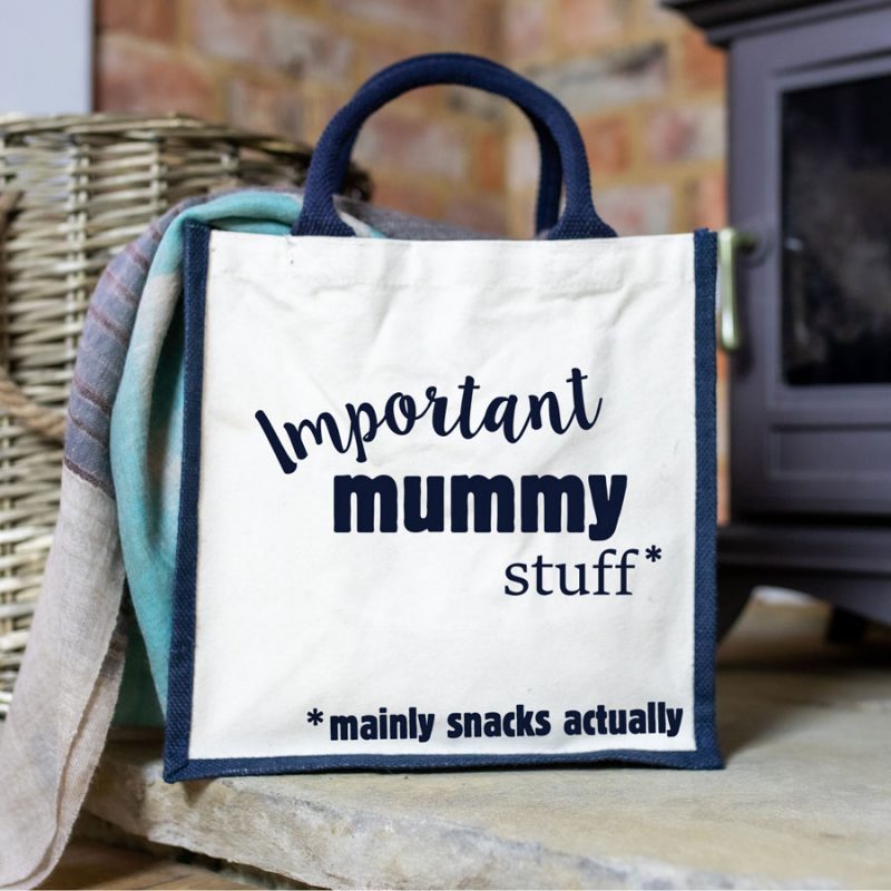 Important Mummy canvas bag (Navy) perfect gift for Mum for Mothers Day or birthdays