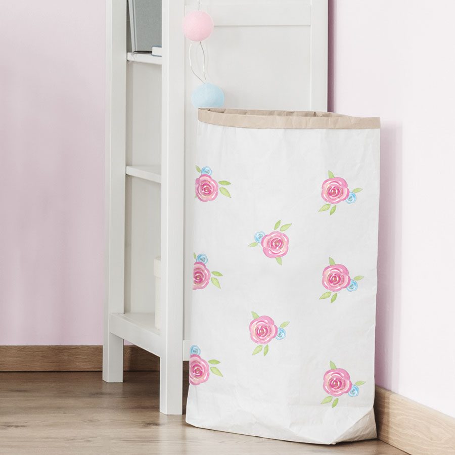 Watercolour roses paper sack | Paper sacks | Stickerscape | UK