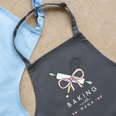 Personalised baking apron (Child - Grey) perfect gift for a child who loves to help out when baking!
