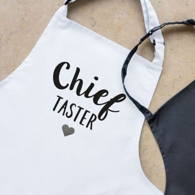 Chief baker child's apron (White) perfect gift for a child who loves to help out when baking!