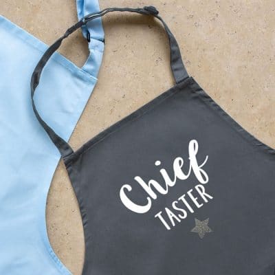 Chief baker child's apron (Grey) perfect gift for a child who loves to help out when baking!