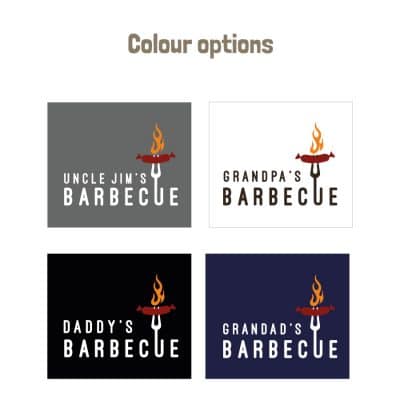 Personalised sizzling sausage apron (Adult) colour options
