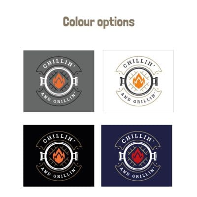 Chillin' and grillin' apron (Adult) colour options