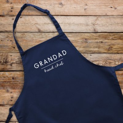 Personalised head chef apron (Navy) perfect gift for father's day, mother's day or birthdays
