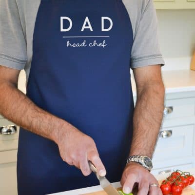 Personalised head chef apron (Navy) perfect gift for father's day, mother's day or birthdays
