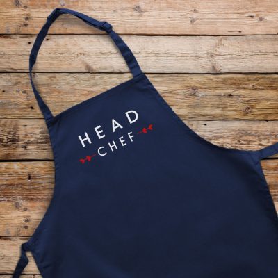 Head chef apron (Navy) perfect gift for father's day, mother's day or birthdays
