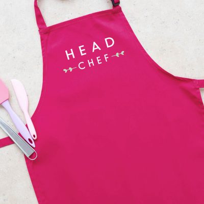 Head chef apron (Pink) perfect gift for father's day, mother's day or birthdays