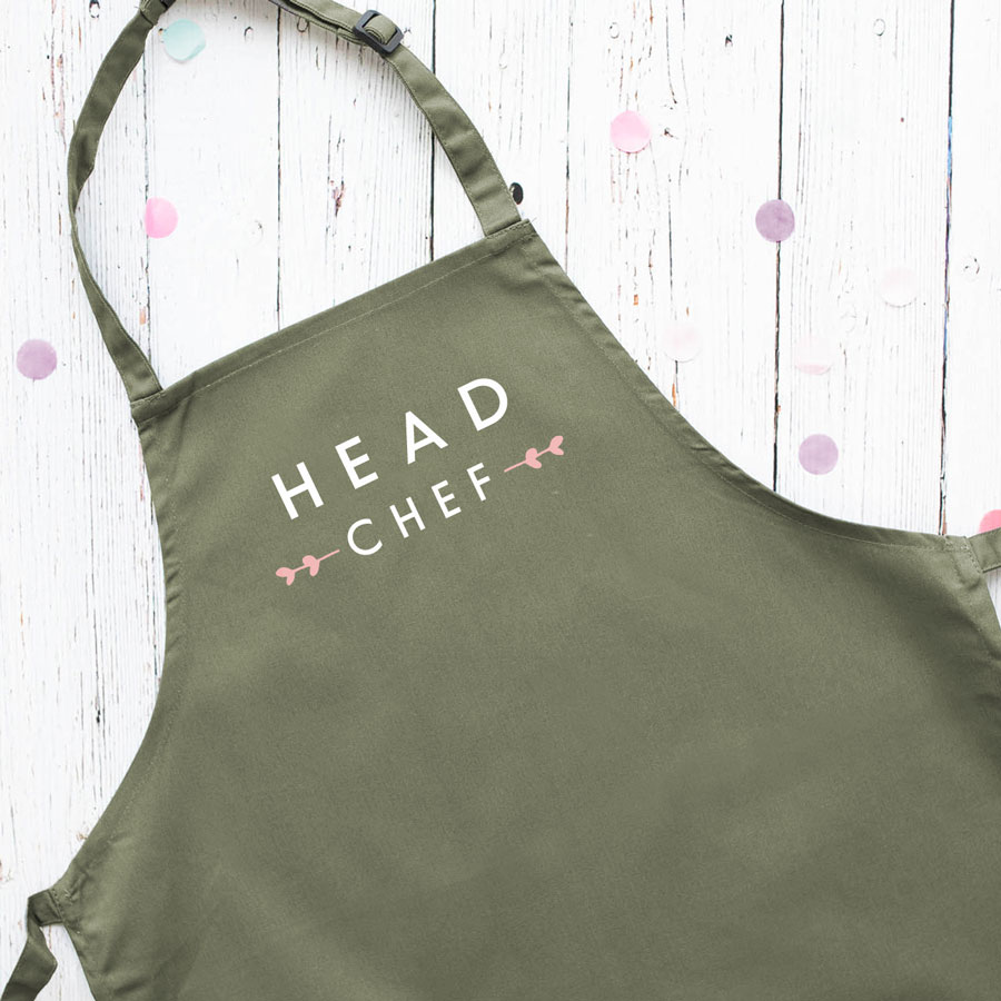 Head chef apron (Sage) perfect gift for father's day, mother's day or birthdays