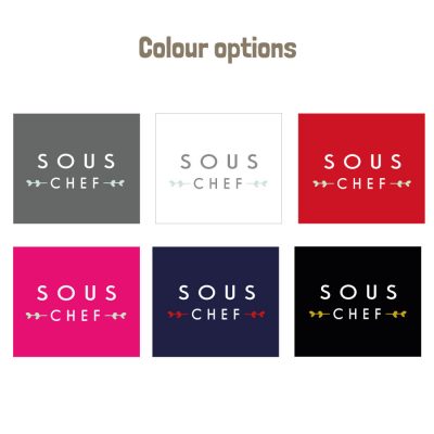Personalised sous chef apron (colour options)