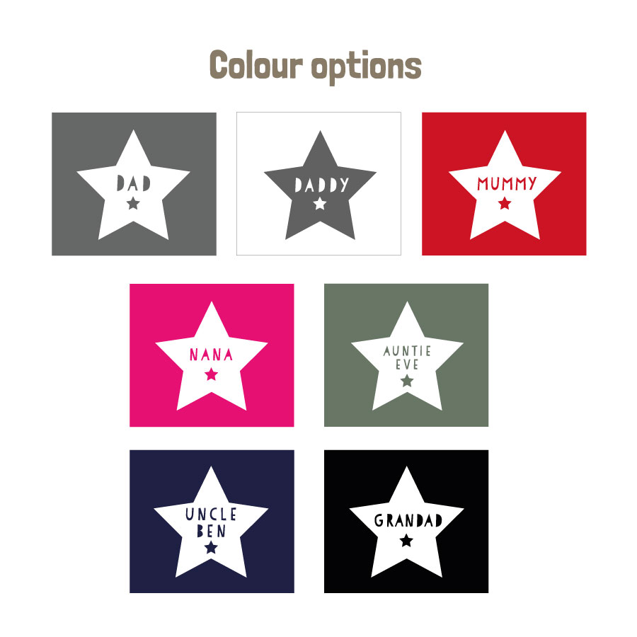 Personalised star apron (Colour options)