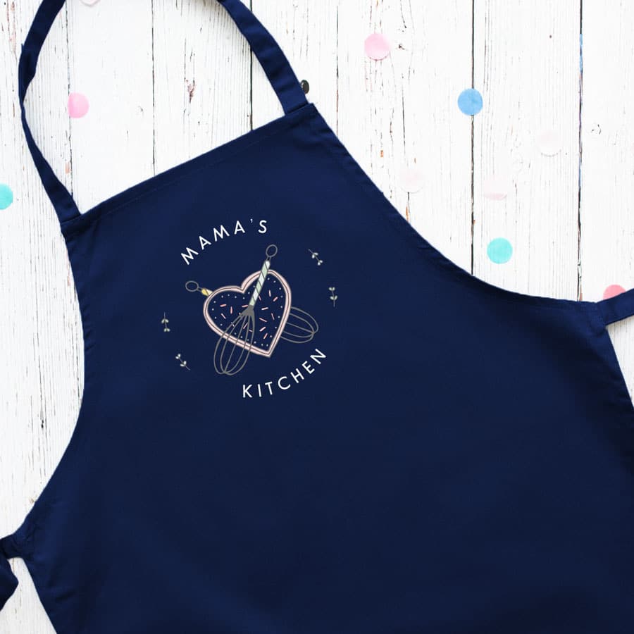 Personalised kitchen apron (Navy) perfect gift for a birthday or christmas