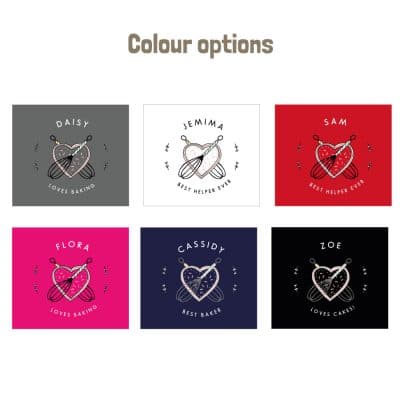 Personalised kitchen apron (colour options)