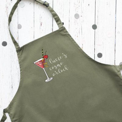 Personalised cosmo apron (Sage) perfect gift for a birthday or christmas