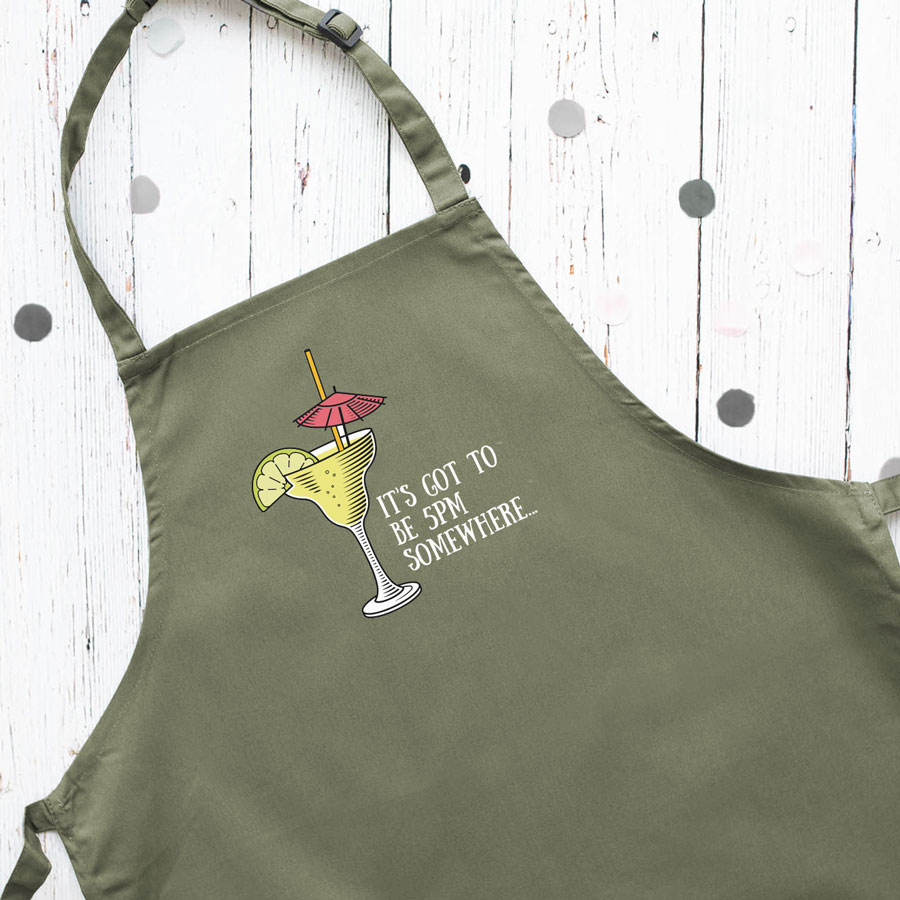 Personalised cocktail apron (Sage) perfect gift for a birthday or christmas