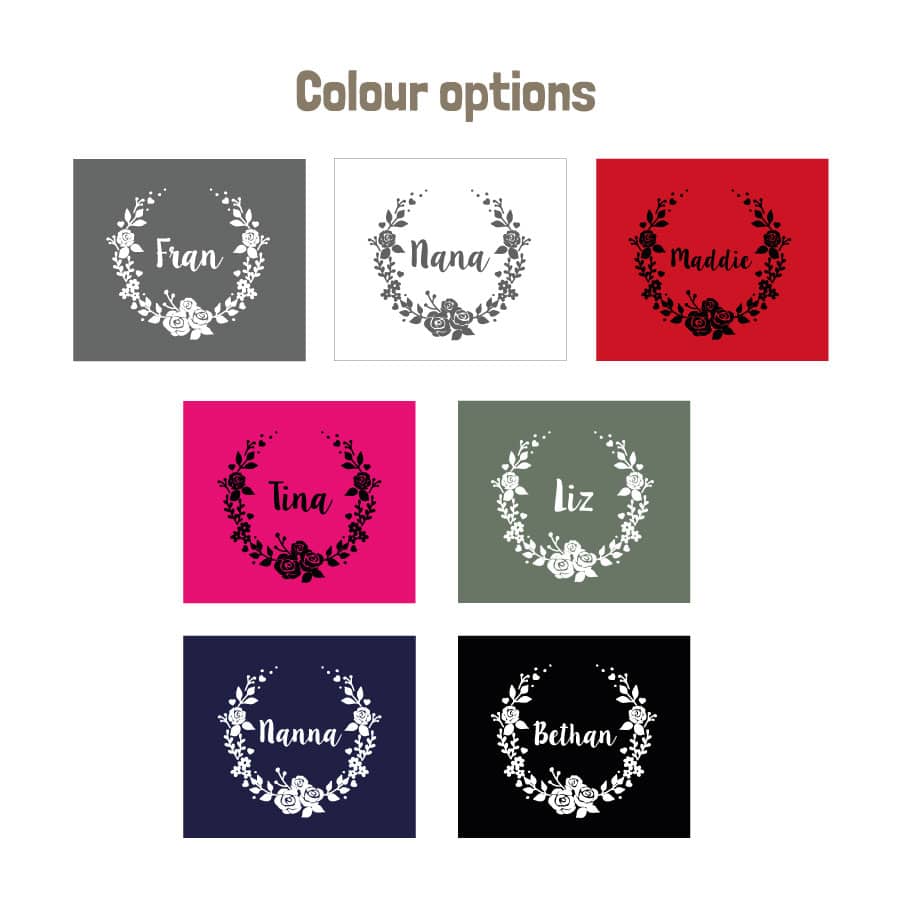 Personalised wreath apron (colour options)