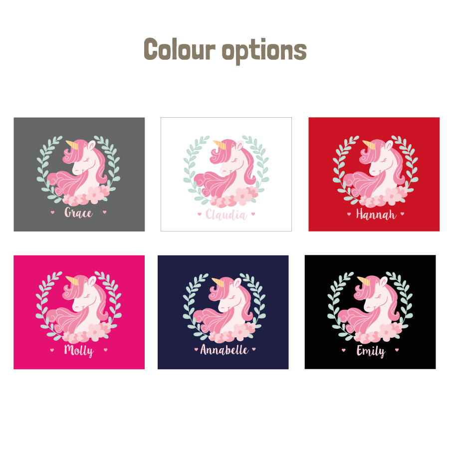 Personalised unicorn wreath apron (colour options)