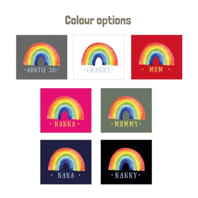 Personalised rainbow apron (colour options)