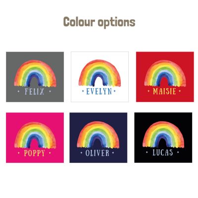 Personalised rainbow apron (colour options)