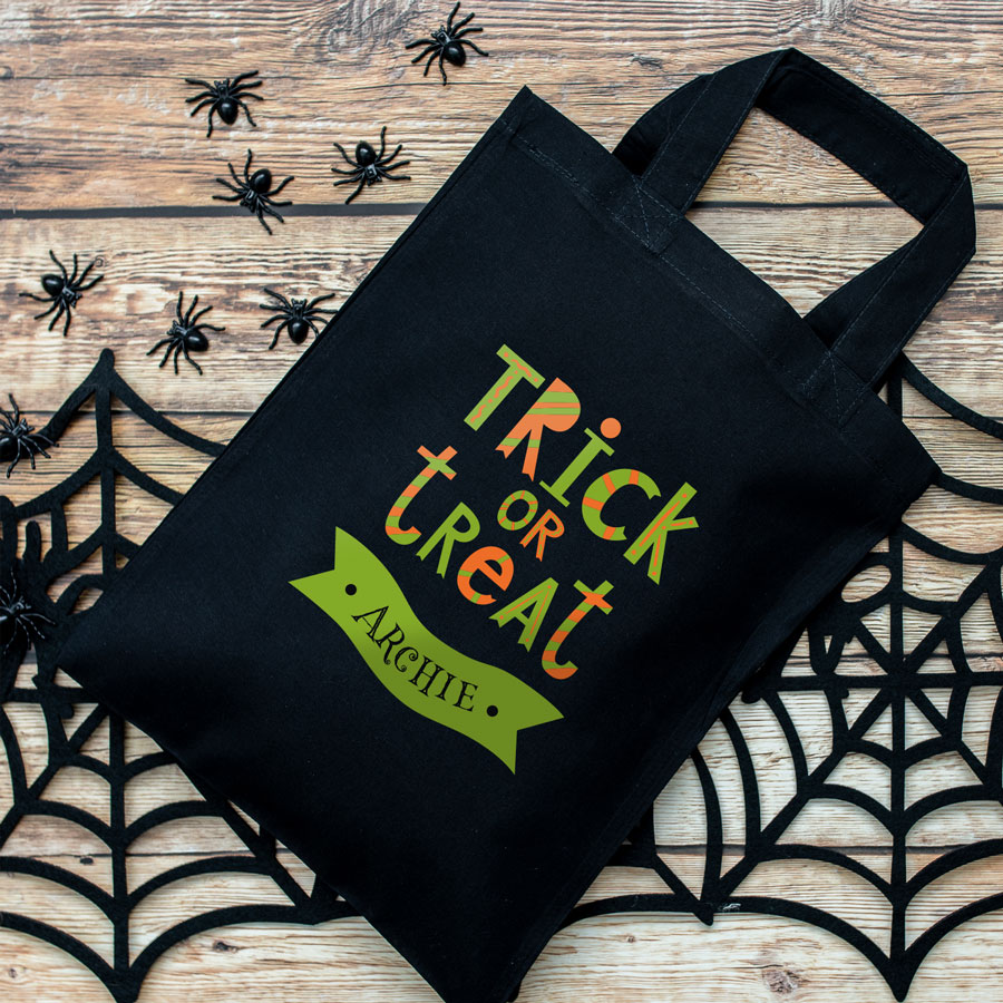 Personalised trick or treat bag | Halloween bags | Stickerscape | UK