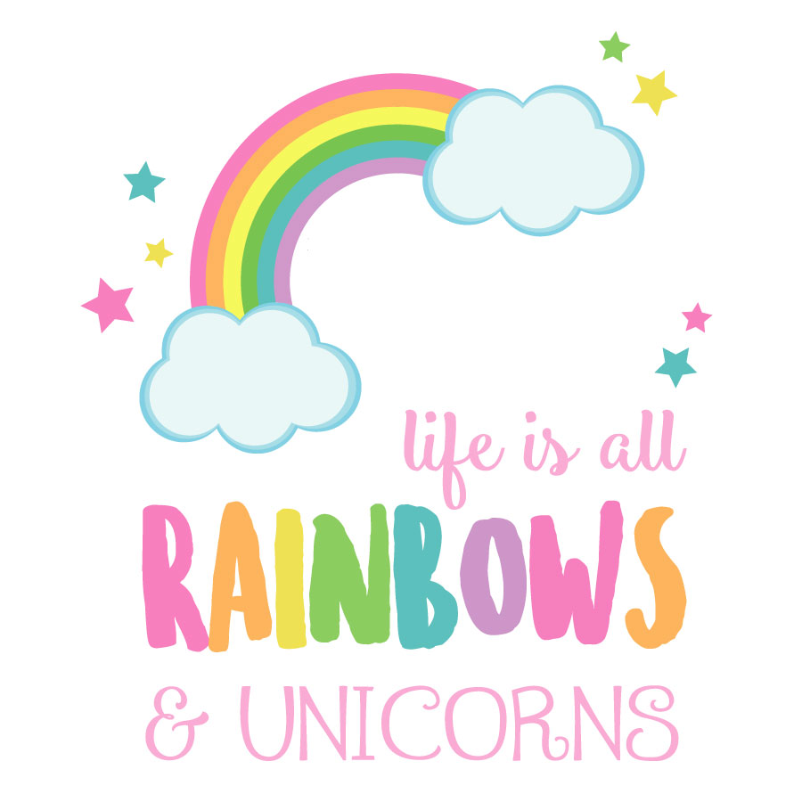 Life is all rainbows and unicorns wall sticker | Stickerscape | UK