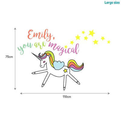 Personalised magical unicorn wall sticker | Unicorn wall stickers | Stickerscape | UK