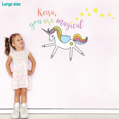 Personalised magical unicorn wall sticker | Unicorn wall stickers | Stickerscape | UK