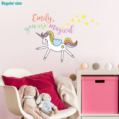 Personalised magical unicorn wall sticker | Unicorn wall stickers | Stickerscape | UK