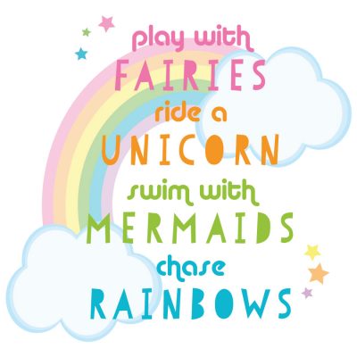 Unicorn quote wall sticker | Unicorn wall stickers | Stickerscape | UK