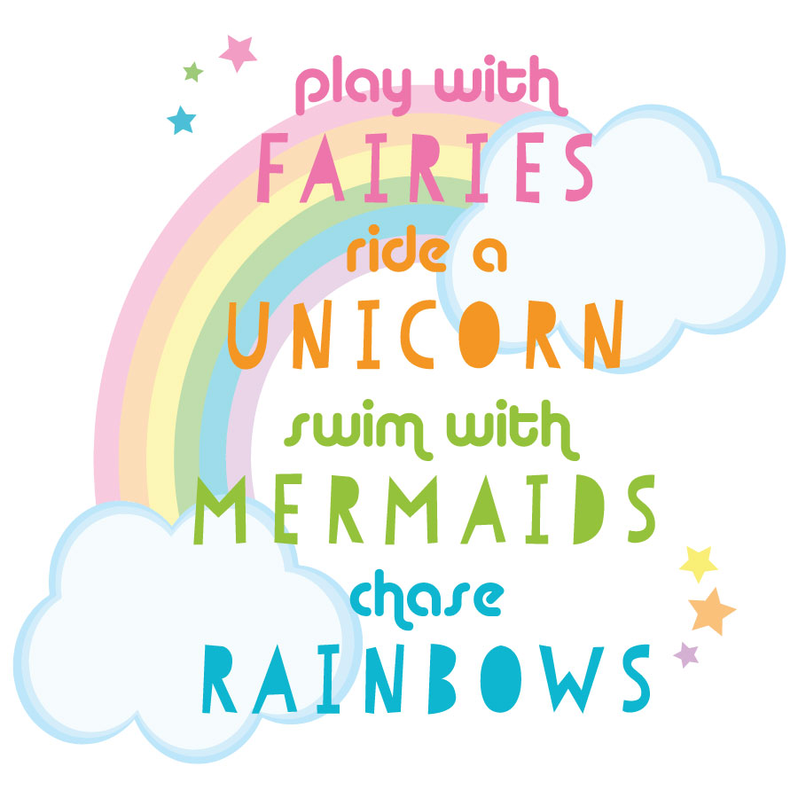 Unicorn Quote Wall Sticker  Unicorn Wall Stickers  Stickerscape  UK