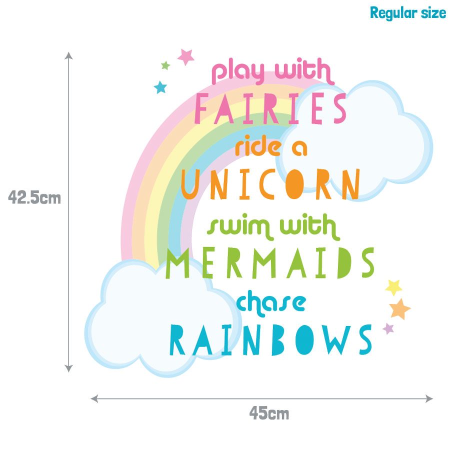 Unicorn quote wall sticker | Unicorn wall stickers | Stickerscape | UK