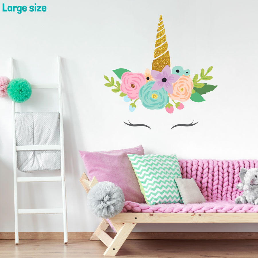 Glitter Unicorn Horn Wall Sticker