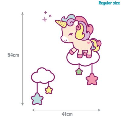 Cute unicorn and stars wall sticker | Unicorn wall stickers | Stickerscape | UK
