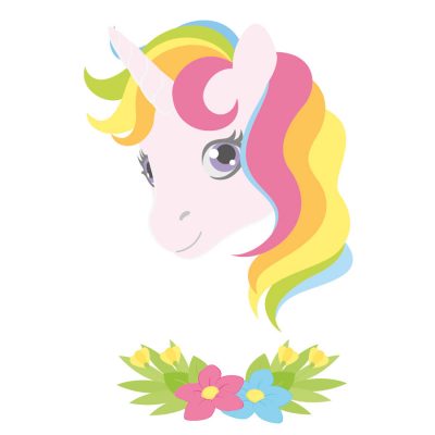 Pretty unicorn wall sticker | Unicorn wall stickers | Stickerscape | UK