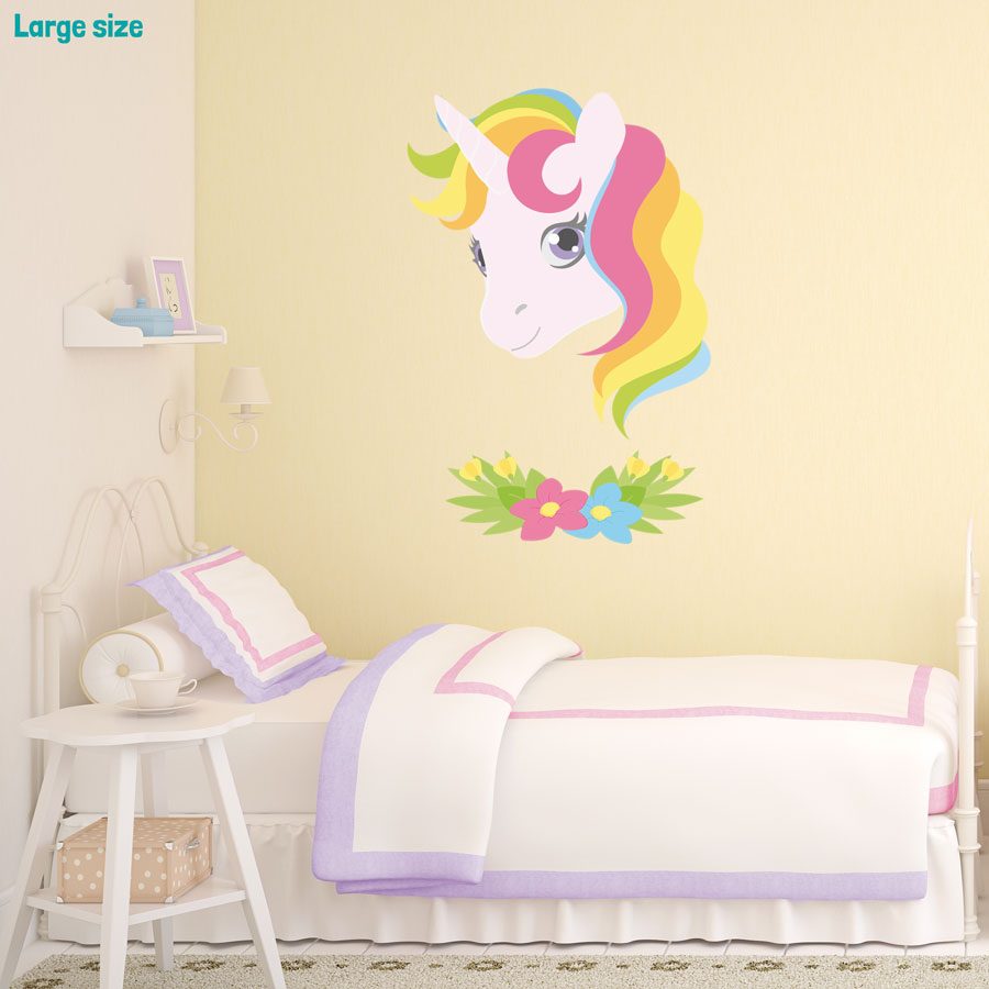 Pretty unicorn wall sticker | Unicorn wall stickers | Stickerscape | UK